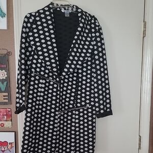 Peter Nygard Black and White Polka Dot Jacket